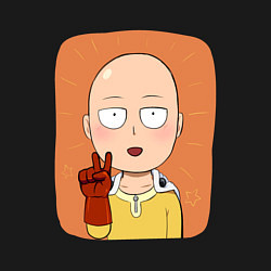 Свитшот хлопковый мужской Сайтама One Punch Man, цвет: черный — фото 2