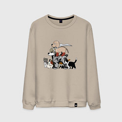 Свитшот хлопковый мужской One Punch Man, цвет: миндальный