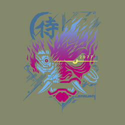 Свитшот хлопковый мужской Cyberpunk 2077 Геометрия, цвет: авокадо — фото 2