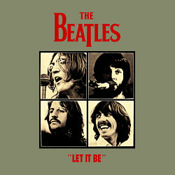 Свитшот хлопковый мужской The Beatles LET IT BE, цвет: авокадо — фото 2
