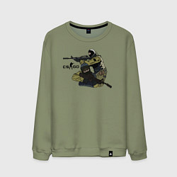 Свитшот хлопковый мужской CS:GO, цвет: авокадо