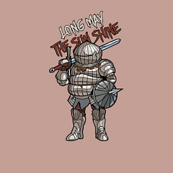 Свитшот хлопковый мужской Dark Souls - Siegward, цвет: пыльно-розовый — фото 2