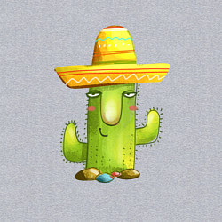 Свитшот хлопковый мужской Кактус, цвет: меланж — фото 2