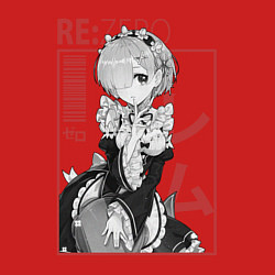 Свитшот хлопковый мужской Re:Zero Rem, цвет: красный — фото 2