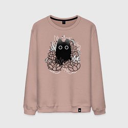 Мужской свитшот Cat in plants