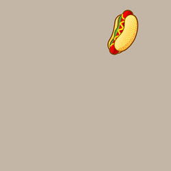 Свитшот хлопковый мужской Hot dog, цвет: миндальный — фото 2