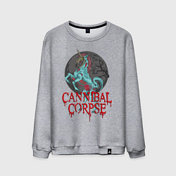 Свитшот хлопковый мужской Cannibal Corpse Труп Каннибала Z, цвет: меланж