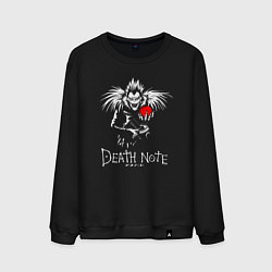 Свитшот хлопковый мужской DEATH NOTE ТЕТРАДЬ СМЕРТИ, цвет: черный