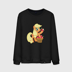 Свитшот хлопковый мужской Applejack, цвет: черный