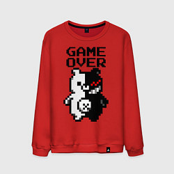 Свитшот хлопковый мужской MONOKUMA GAME OVER, цвет: красный