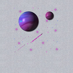 Свитшот хлопковый мужской Космос Планеты, цвет: меланж — фото 2