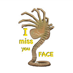 Свитшот хлопковый мужской I miss you face, цвет: белый — фото 2