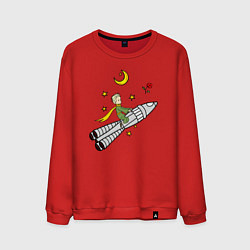Мужской свитшот Маленький принц на ракете
