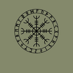 Свитшот хлопковый мужской Эгисхъялм Шлем ужаса Z, цвет: авокадо — фото 2