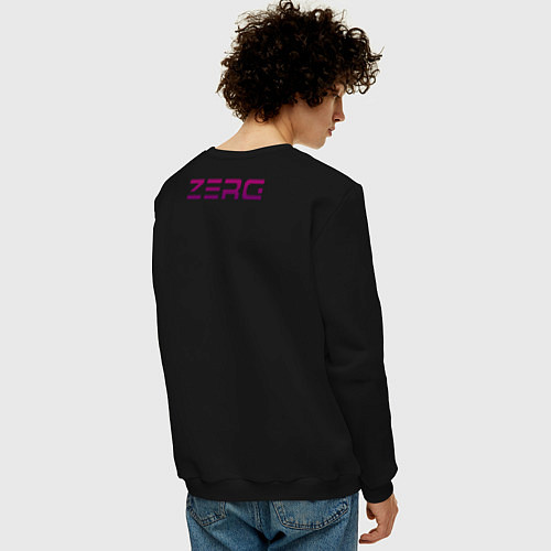 Мужской свитшот Zerg logo mini Purple / Черный – фото 4