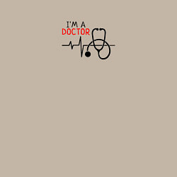 Свитшот хлопковый мужской Я доктор, цвет: миндальный — фото 2