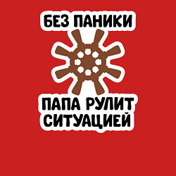 Свитшот хлопковый мужской Папа рулит ситуацией, цвет: красный — фото 2