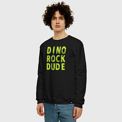 Свитшот хлопковый мужской DINO ROCK DUDE, цвет: черный — фото 2