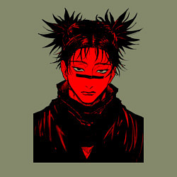 Свитшот хлопковый мужской Кровь Чосо Магическая Битва, цвет: авокадо — фото 2