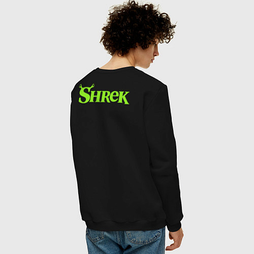 Мужской свитшот Shrek: Logo S / Черный – фото 4