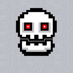 Свитшот хлопковый мужской Skull Geometry Dash, цвет: меланж — фото 2