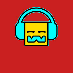 Свитшот хлопковый мужской Geometry Dash: Music, цвет: красный — фото 2