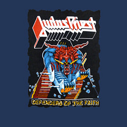 Свитшот хлопковый мужской Judas Priest FIGHT, цвет: тёмно-синий — фото 2