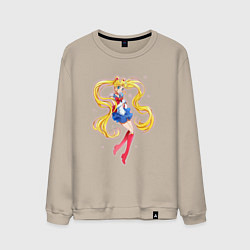 Свитшот хлопковый мужской Sailor Moon Kawaii, цвет: миндальный