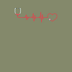 Свитшот хлопковый мужской Медсестра Стетоскоп Z, цвет: авокадо — фото 2