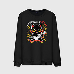 Свитшот хлопковый мужской METALLICAT, цвет: черный