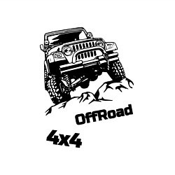 Свитшот хлопковый мужской Offroad 4х4, цвет: белый — фото 2