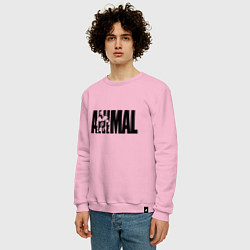 Свитшот хлопковый мужской ANIMAL ЭНИМАЛ, цвет: светло-розовый — фото 2