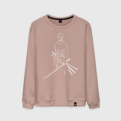 Мужской свитшот Лайн Арт Зоро из One Piece