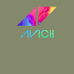 Свитшот хлопковый мужской AVICII RAIBOW, цвет: авокадо — фото 2