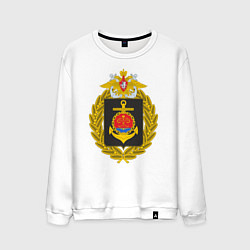 Свитшот хлопковый мужской БАЛТИЙСКИЙ ФЛОТ ВМФ РОССИИ, цвет: белый
