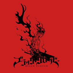 Свитшот хлопковый мужской Черный Аста Черный Клевер, цвет: красный — фото 2