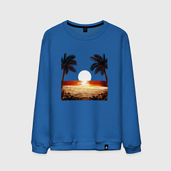 Свитшот хлопковый мужской Beach, цвет: синий