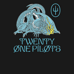 Свитшот хлопковый мужской Twenty one pilots SaI Дракон, цвет: черный — фото 2