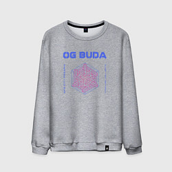 Свитшот хлопковый мужской OG BUDA ОПГ СИТИ FREERIO SEXY DRILL, цвет: меланж