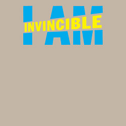 Свитшот хлопковый мужской I am Invincible, цвет: миндальный — фото 2