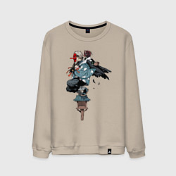 Мужской свитшот Клинок рассекающий демонов - ниндзя спасает Незуко