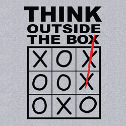 Свитшот хлопковый мужской THINK OUTSIDE THE BOX, цвет: меланж — фото 2