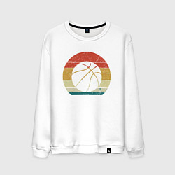 Свитшот хлопковый мужской Play Basketball, цвет: белый