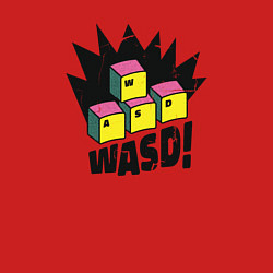 Свитшот хлопковый мужской Геймерские клавиши WASD, цвет: красный — фото 2