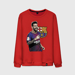 Свитшот хлопковый мужской Lionel Messi Barcelona Argentina, цвет: красный