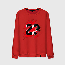 Свитшот хлопковый мужской Bulls 23, цвет: красный