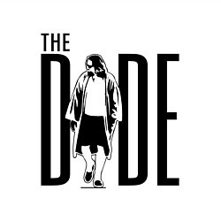 Свитшот хлопковый мужской The Dude, цвет: белый — фото 2