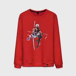 Свитшот хлопковый мужской 2B Nier, цвет: красный