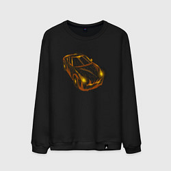 Свитшот хлопковый мужской Автомобиль, цвет: черный