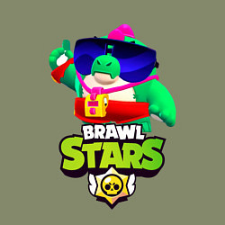 Свитшот хлопковый мужской Базз Buzz Brawl Stars, цвет: авокадо — фото 2